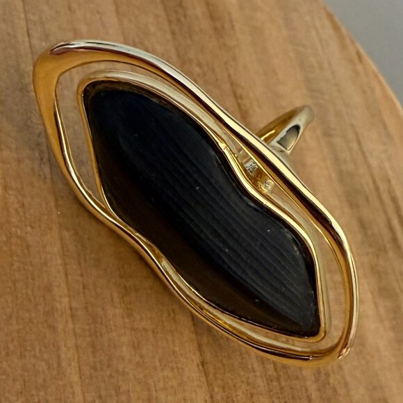 Alexis Bittar Framed Liquid Metal Lucite Ring - Picture 2 of 7